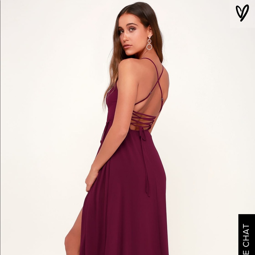 Lulus burgundy maxi dress!